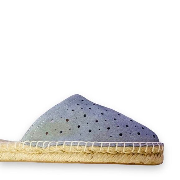 Blue Leather Suede Espadrille Lace Up Ankle Loafer Sandals by Steve Madden NEW - Picture 3 of 4